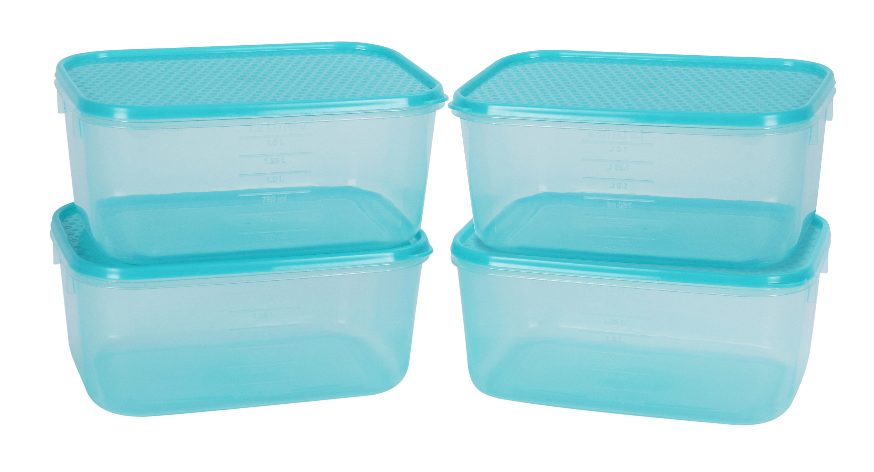 Polka Container (21 X 4) (500 ml) (Assorted) (4 Pc Set) (48 Set Pk)